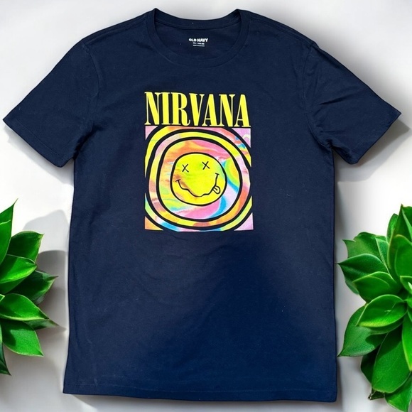 💟Women | Youth | Nirvana Smiley Graphic T-shirt - Picture 1 of 13